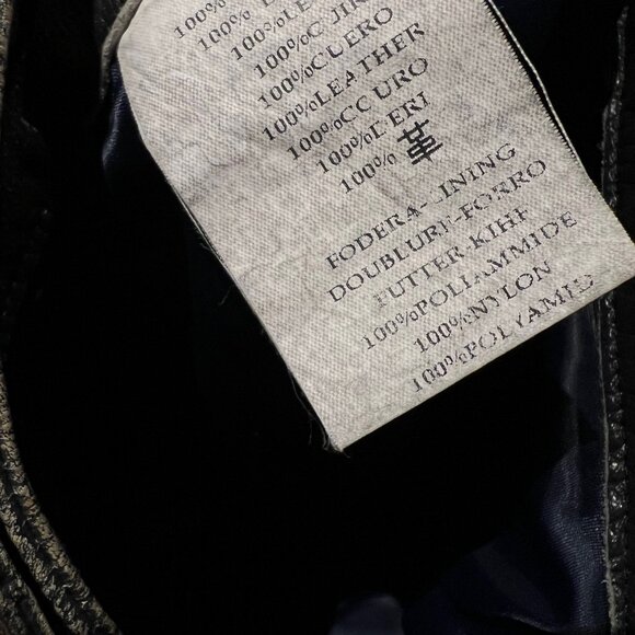 Diesel “Industry Division” Black Washed Leather Pants - Picture 9 of 12